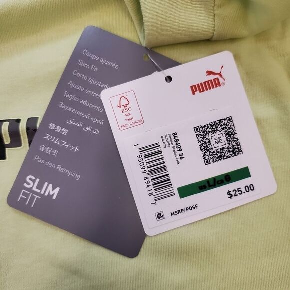 Puma Summer Tank Lime Green Large - Picture 5 of 7